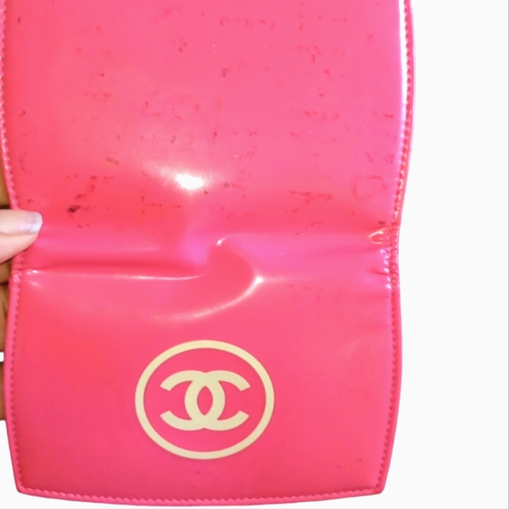 Chanel wallet pink patent leather Nicole authentic GUC ❤️ - Picture 8 of 9